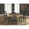 International Concepts 36 in. Round Extension Dining Table with Leaf and 2 Madrid LadderBack Chairs - 3 Piece Dining Set K45-36RXT-27B-C2-2 - alternate 1